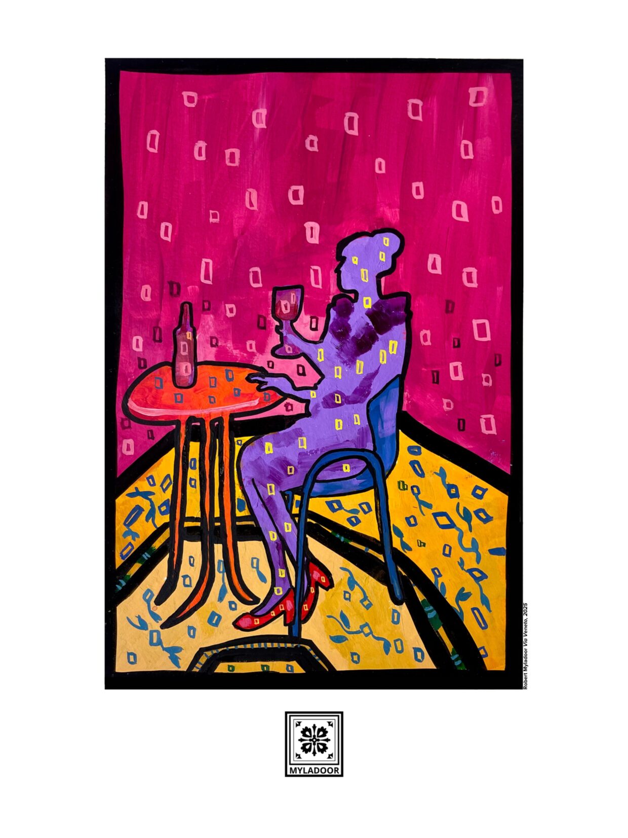 Stampa Illustrazione Via Vento quadrattismo Myladoor