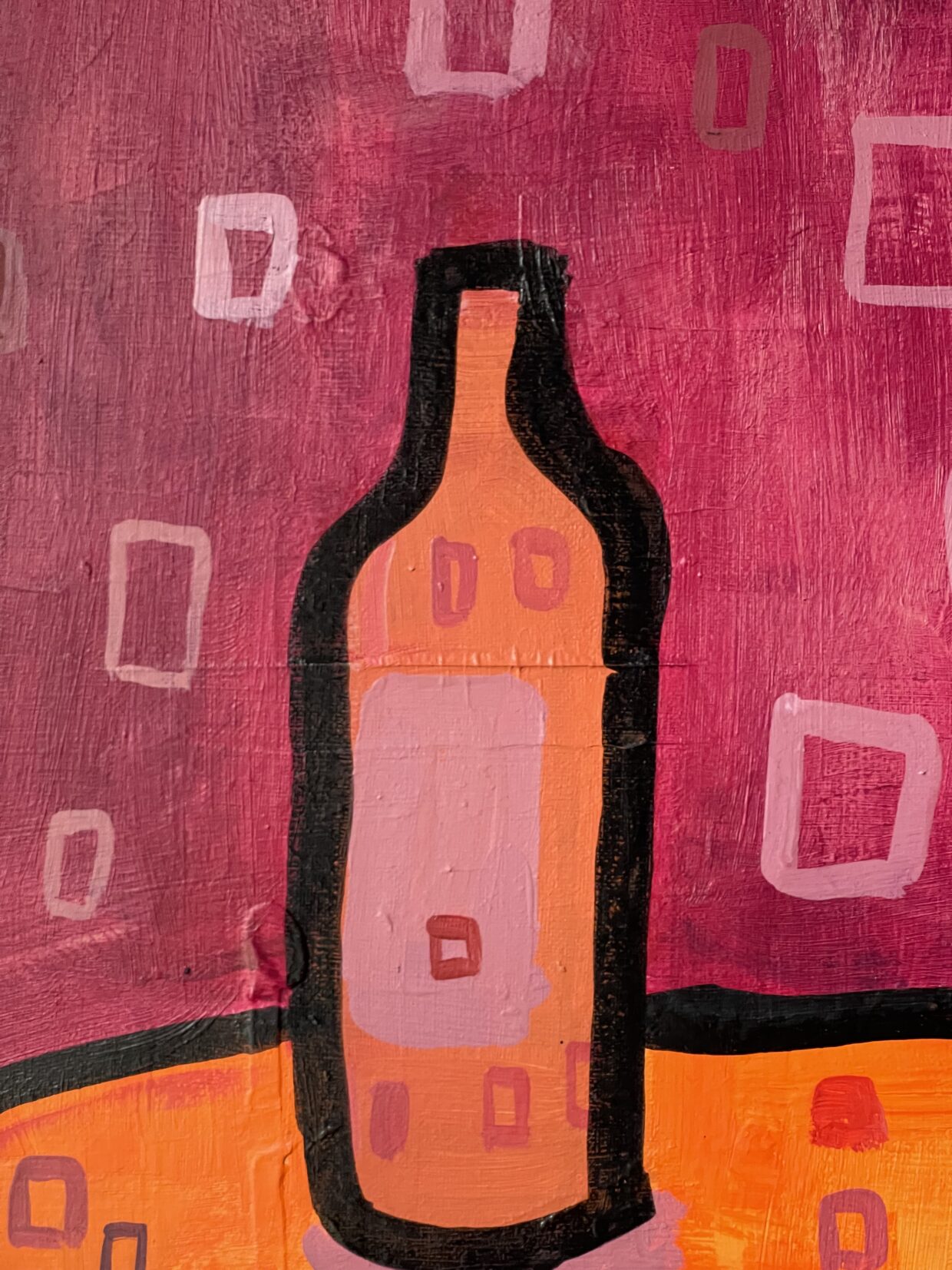 Bottiglia di vino quadro Via Veneto Robert Myladoor